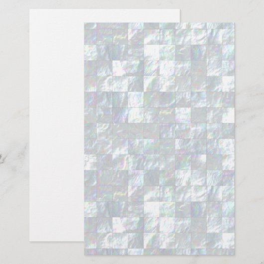 真珠色のモザイク 便箋 (正面/裏面)