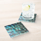 真珠色の写真の質 ガラスコースター (アングル)