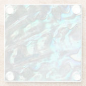 真珠色の写真の質 ガラスコースター (裏面)