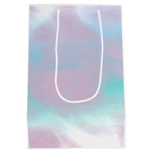 真珠色の牡羊座の(占星術の)十二宮図の記号の装飾 ミディアムペーパーバッグ (裏面)