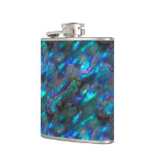 真珠色の質の青い写真パターン フラスク (左)