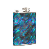 真珠色の質の青い写真パターン フラスク (右)