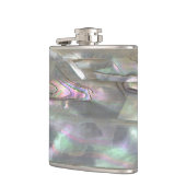 真珠色の赤いアワビによって印刷されるスキットル フラスク (左)