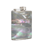 真珠色の赤いアワビによって印刷されるスキットル フラスク (右)