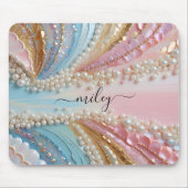 真珠色彩の鮮やか真珠 マウスパッド (正面)