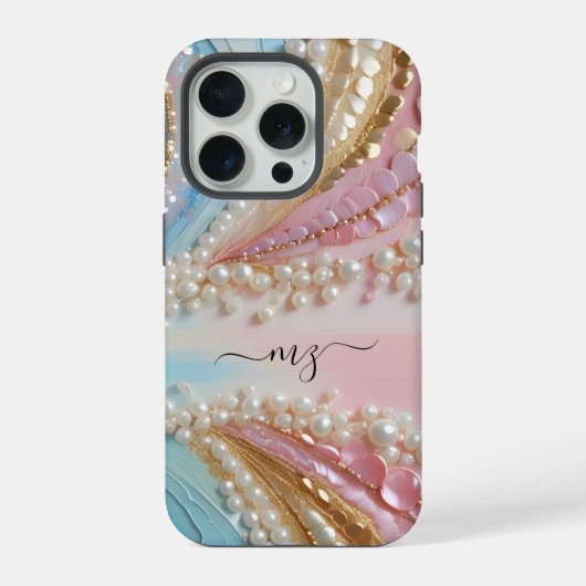 真珠色彩の鮮やか真珠 iPhoneケース (裏面)