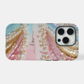 真珠色彩の鮮やか真珠 iPhoneケース (裏面横)