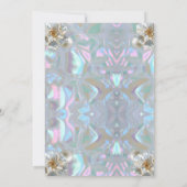 真珠虹彩色のエレガントな結婚式の母 招待状 (裏面)