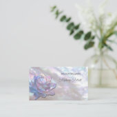 真珠虹色の牡丹 名刺 (スタンド正面)