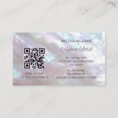 真珠虹色の牡丹 名刺 (裏面)