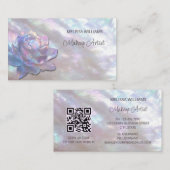 真珠虹色の牡丹 名刺 (正面/裏面)