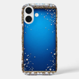 真珠装飾フレーム iPhone 16ケース