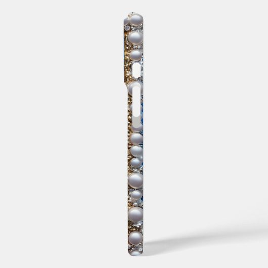 真珠装飾枠 Case-Mate iPhoneケース (裏面 / 左)