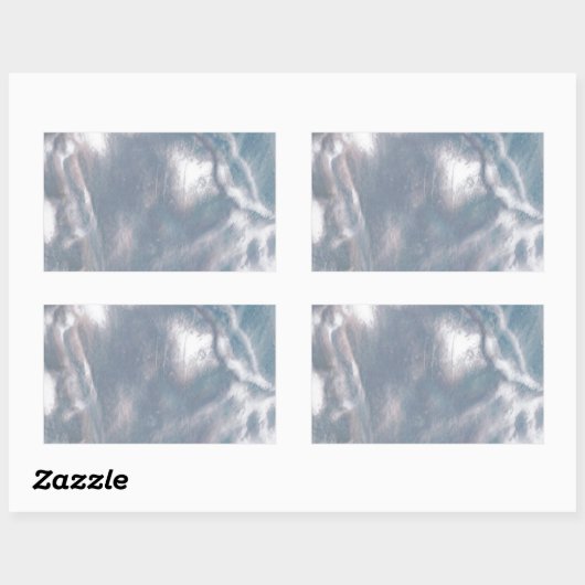 真珠青いの母 長方形シール (シート)