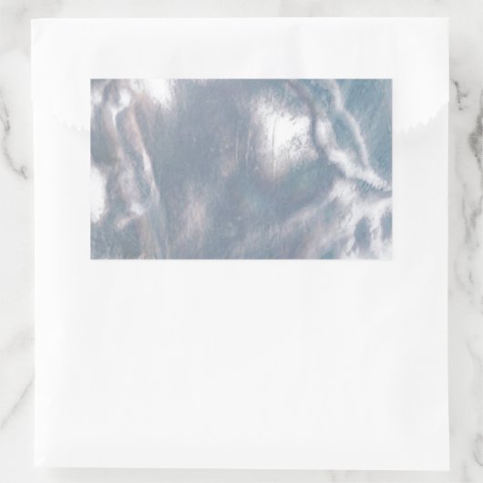 真珠青いの母 長方形シール (バッグ)