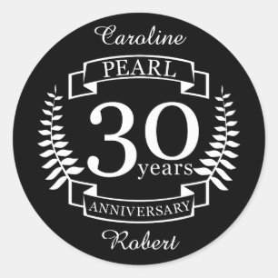 真珠30周年結婚30年 ラウンドシール