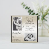 真珠30周年記念結婚ダブルフォト 招待状 (スタンド正面)