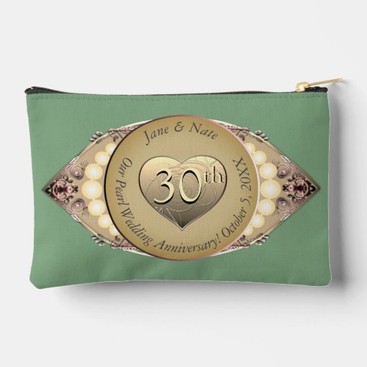 真珠30/12結婚周年記念 アクセサリーポーチ (裏面)