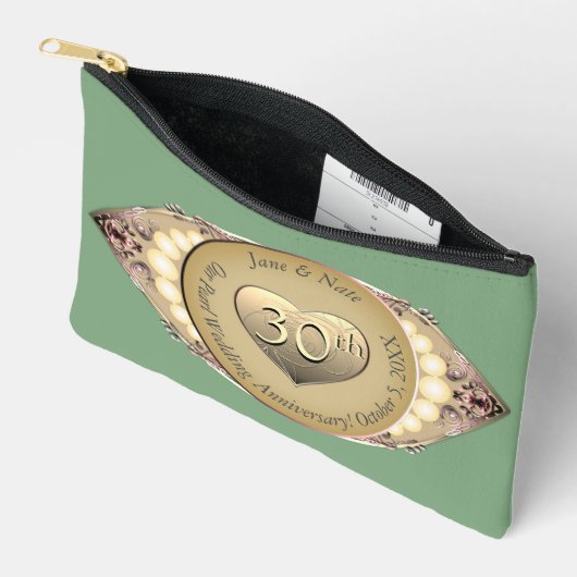 真珠30/12結婚周年記念 アクセサリーポーチ (見開き)
