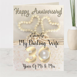 真珠30th結婚周年記念カード カード