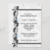 真珠、ダイヤモンド、ダマスクの驚きパーティー 招待状 (正面)