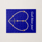 "真珠"ハート型ロザリオ ジグソーパズル (横)