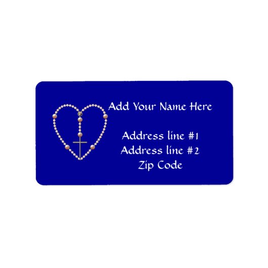 "真珠"ハート型ロザリオ ラベル (正面)
