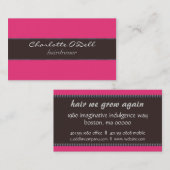 真珠; ピンクの茶色 名刺 (正面/裏面)