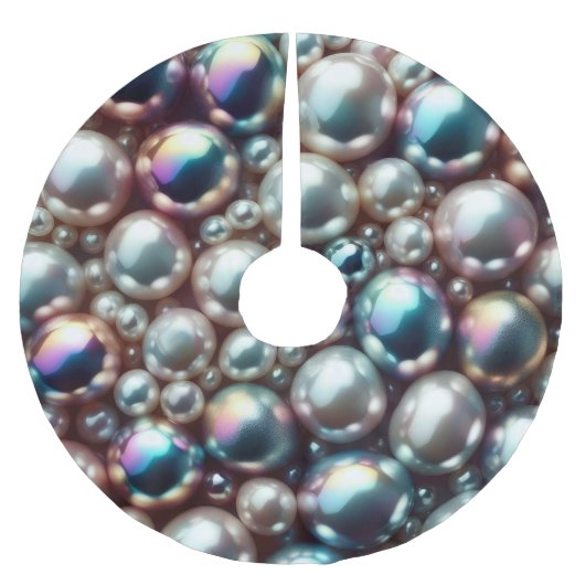 真珠 ブラッシュドポリエステルツリースカート (正面)