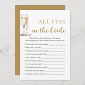 真珠&プロセッコすべての目の花嫁のゲーム 招待状 (正面/裏面)