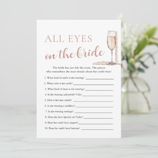 真珠&プロセッコすべての目の花嫁のゲーム 招待状 (スタンド正面)