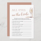 真珠&プロセッコすべての目の花嫁のゲーム 招待状 (正面/裏面)