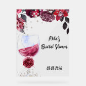 真珠・プロセッコブライダルシャワーアクリル標識 アクリルサイン (正面)