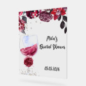 真珠・プロセッコブライダルシャワーアクリル標識 アクリルサイン (傾斜)