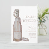 真珠+プロセッコブライダルシャワー招待 招待状 (スタンド正面)