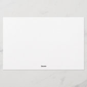 真珠,プロセッコ – アドバイスとウィッシュブライダルシャワー 便箋 (裏面)