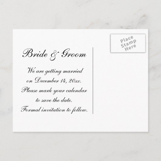 真珠、リングや輪、ブルーレースの結婚式の日付を保存 案内ポストカード (裏面)