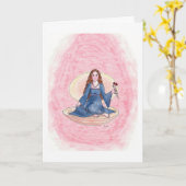 真珠-彼女のための6月の誕生日 カード (黄色い花)