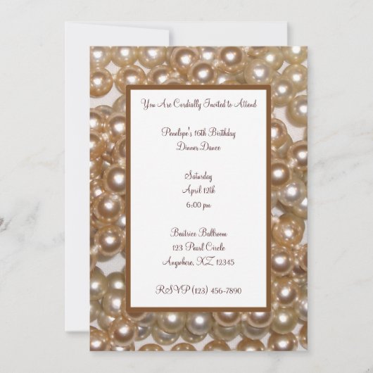 真珠 招待状 (正面)