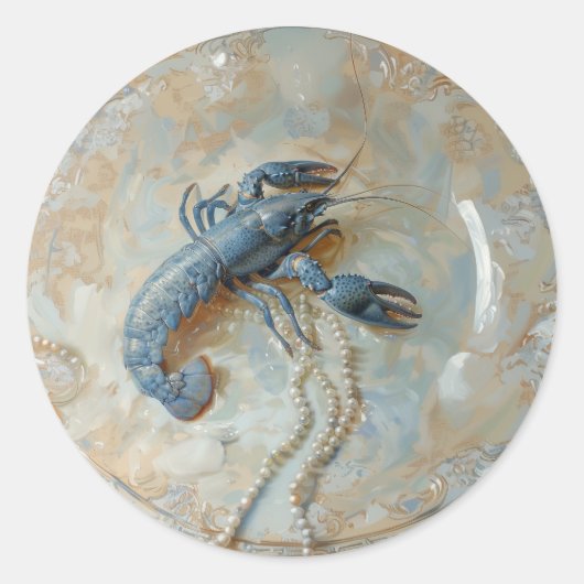 真珠 – 文房具の丸いステッカー ラウンドシール (正面)