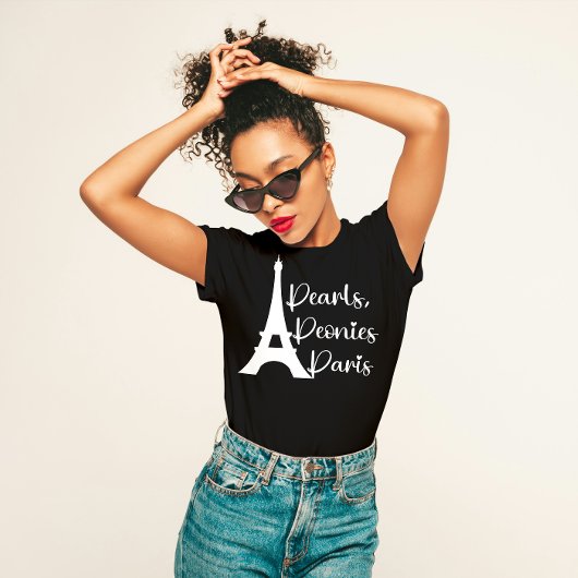 「真珠、牡丹、パリスエレガント」 Tシャツ