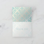 真珠+青ダマスクありがとうノートカード サンキューカード (内部)