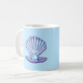 真珠（青） コーヒーマグカップ (正面左)