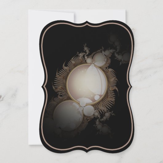 真珠（黒） 招待状 (裏面)