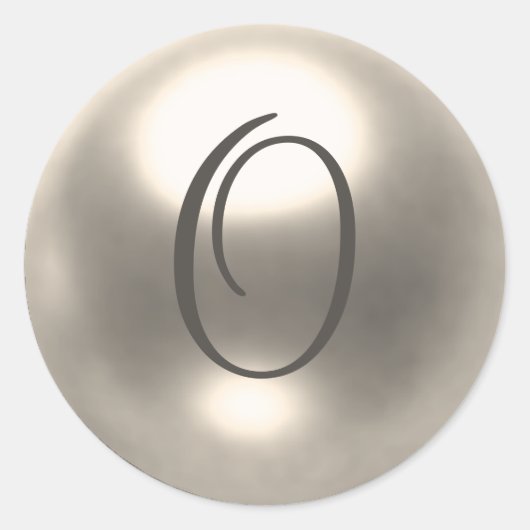 真珠Oモノグラム結婚の封印 ラウンドシール (正面)