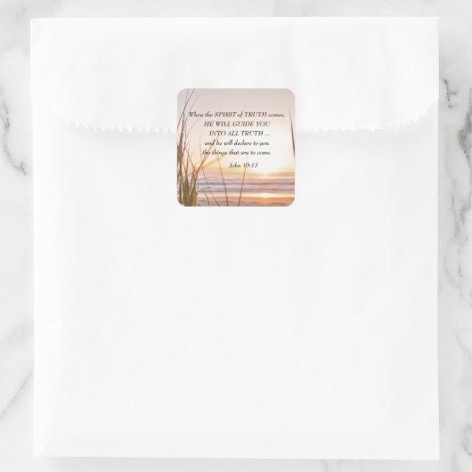 真理の霊があなたを導く、サンセット スクエアシール (バッグ)