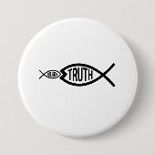 真理は宗教素晴らしに勝る 缶バッジ (正面)