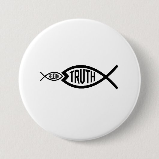 真理は宗教素晴らしに勝る 缶バッジ (正面)