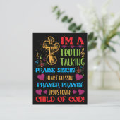 真理は神賛美クリスチャン祈の子を称賛する ポストカード (スタンド正面)