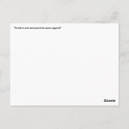 真理は量感に苦しむ ポストカード (裏面)